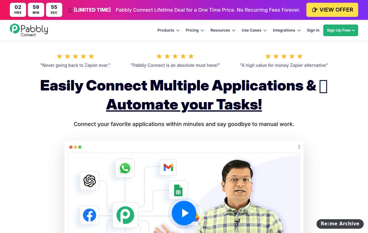 Pabbly Connect のスクリーンショット